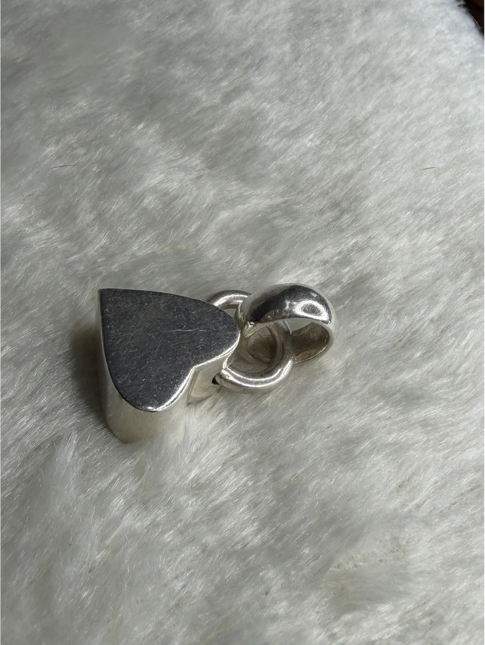 Vintage Silpada Solid Sterling Silver 3D Chunky Heart Pendant S0417